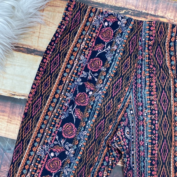 RELISTED Patterned Bell Bottom Stretchy Pants - Picture 9 of 9